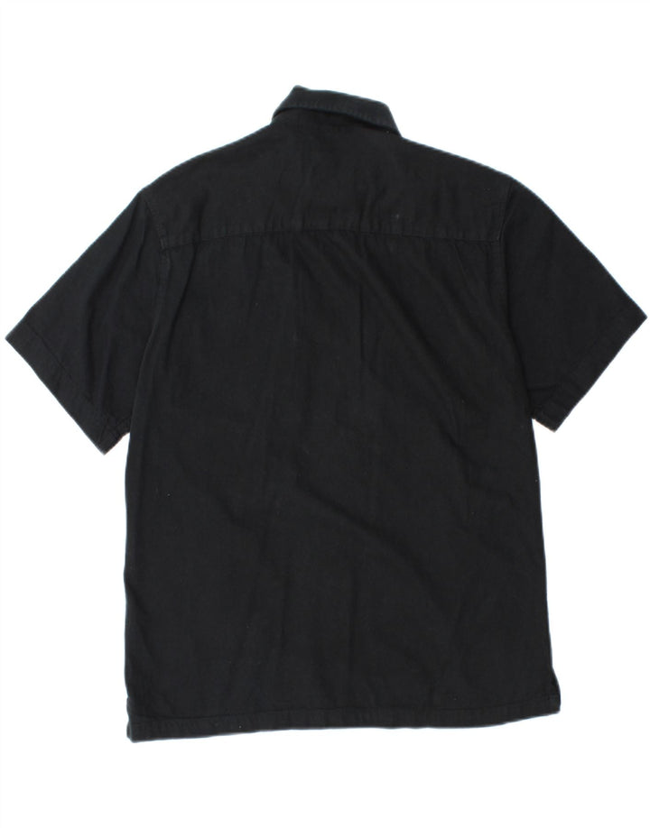 Jack & Jones Ανδρικό πουκάμισο με κανονική εφαρμογή, κοντό μανίκι, μικρό μαύρο βαμβακερό