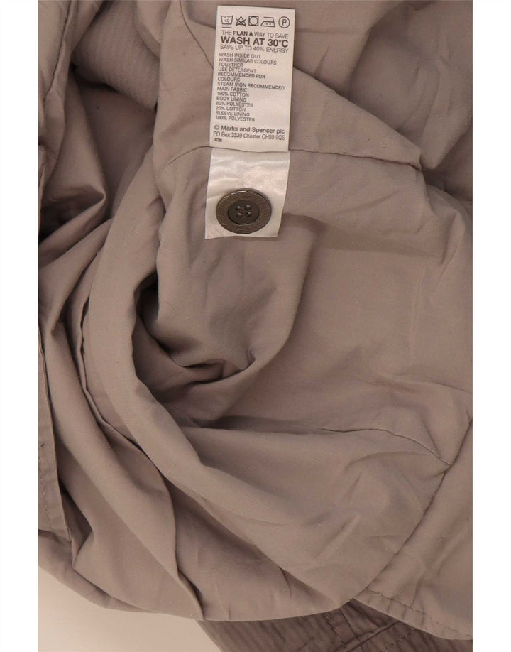 Marks & Spencer Γυναικείο κοντομάνικο μπουφάν με 2 κουμπιά μπλέιζερ UK 16 μεγάλο γκρι