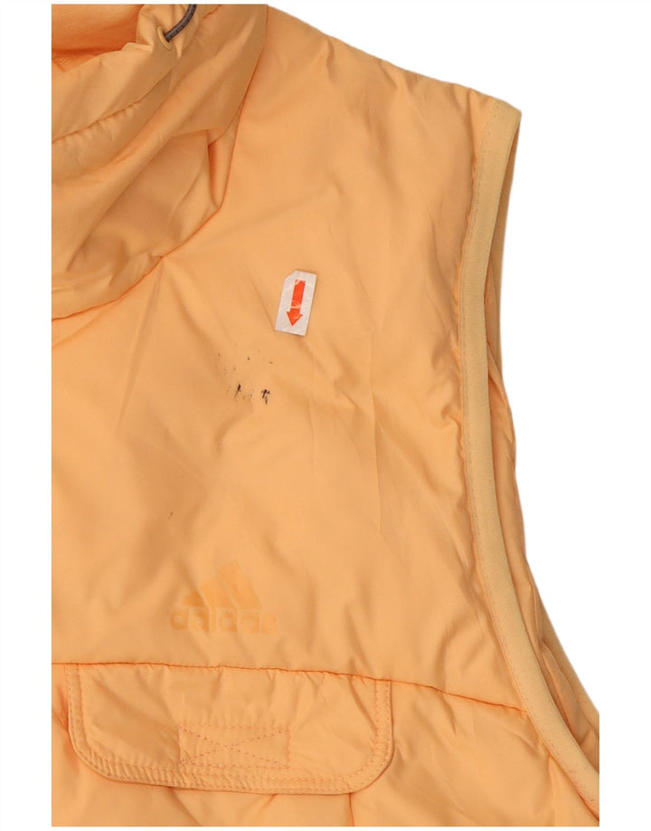 ADIDAS Γυναικεία padded Gilet UK 10 Small Orange Polyester