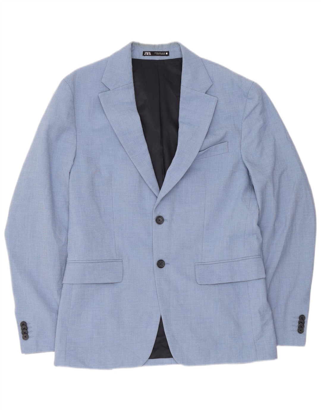 Zara Ανδρικό σακάκι μπλέιζερ με 2 κουμπιά EU 48 Medium Blue Polyester