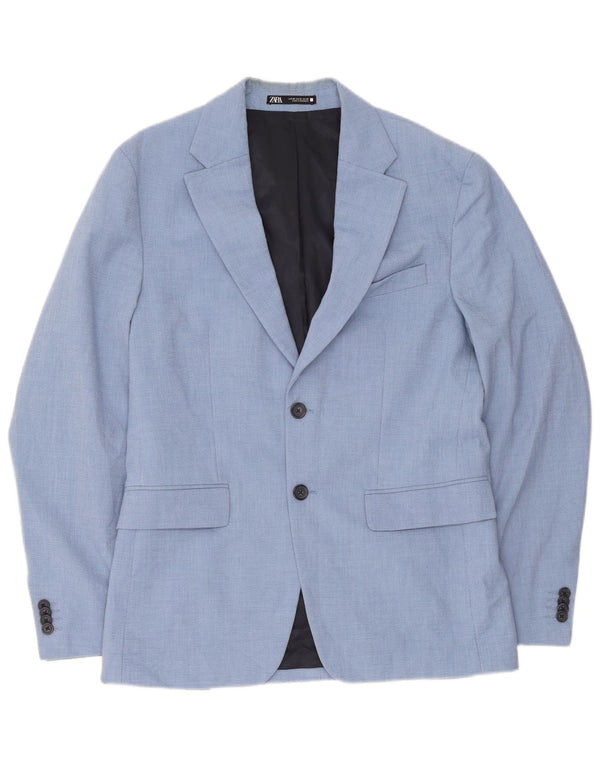 Zara Ανδρικό σακάκι μπλέιζερ με 2 κουμπιά EU 48 Medium Blue Polyester