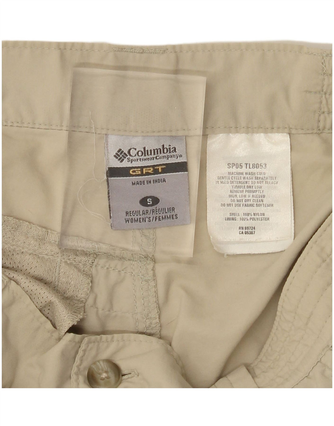 COLUMBIA Γυναικείο ίσιο παντελόνι Cargo Small W27 L30 Beige Nylon