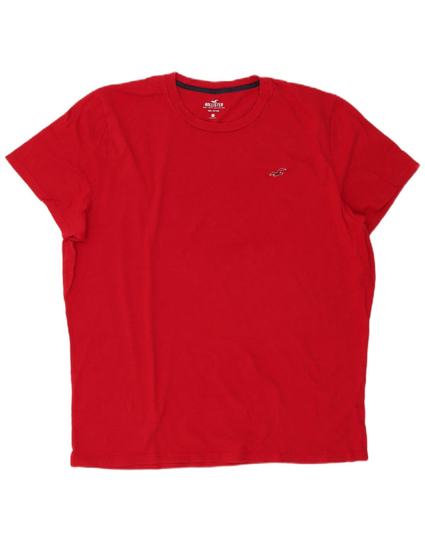 Ανδρικό T-Shirt Hollister Top 2XL Κόκκινο βαμβακερό