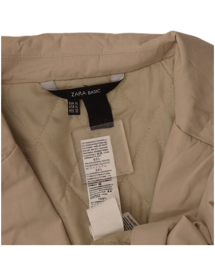 Zara Γυναικείο Σακάκι Μπλέιζερ UK 18 XL Beige Polyester
