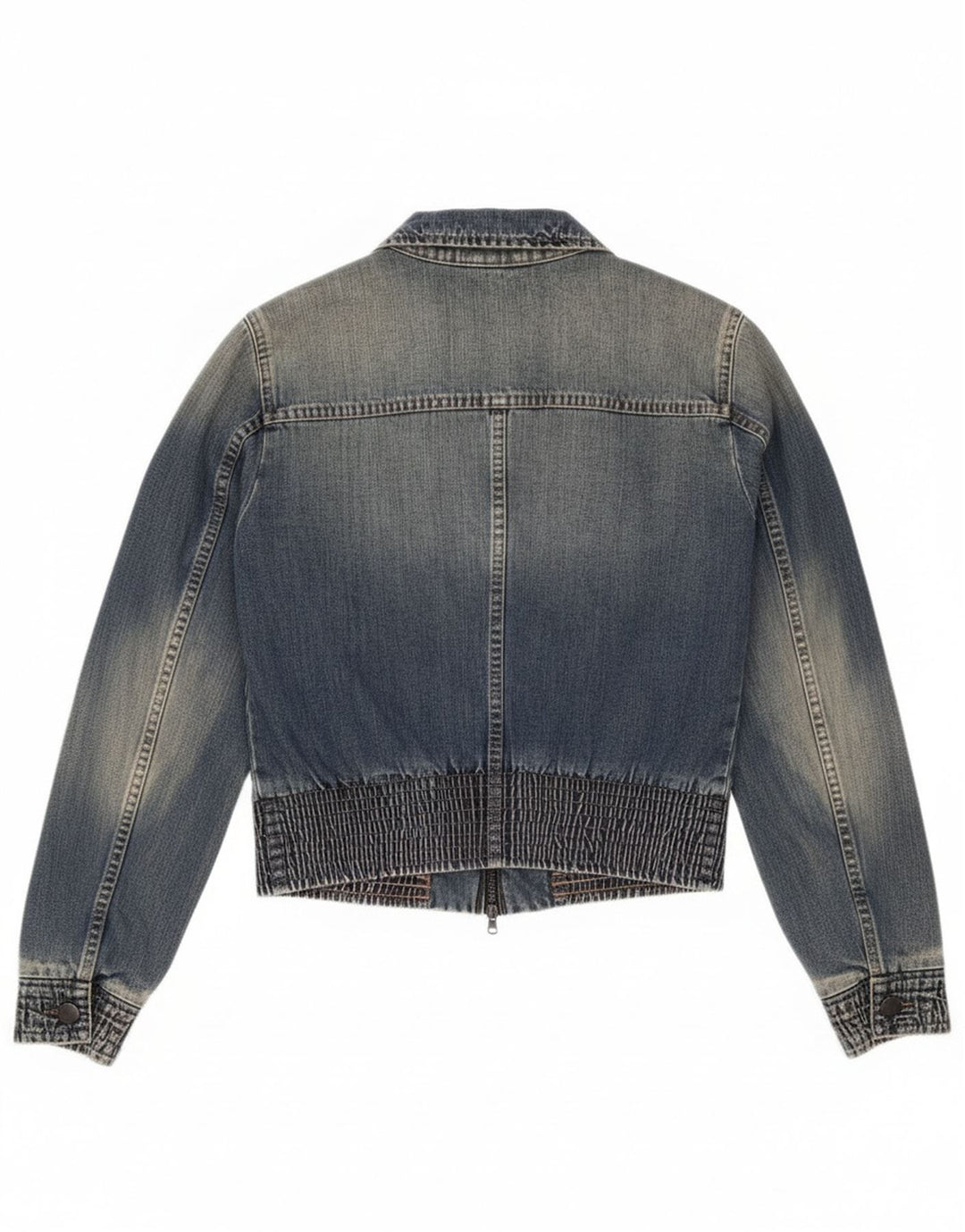 Sisley Γυναικείο Τζιν Μπουφάν UK 10 Small Blue Cotton