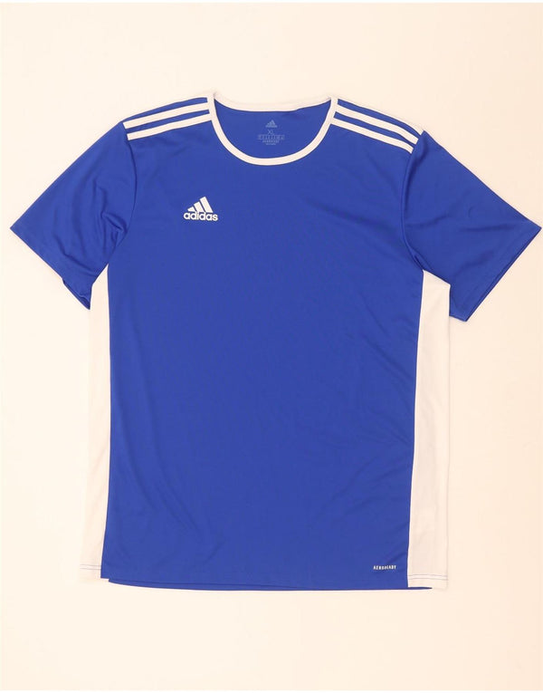 Adidas Ανδρικό T-Shirt Aeroready Top XL Blue Colorblock Polyester