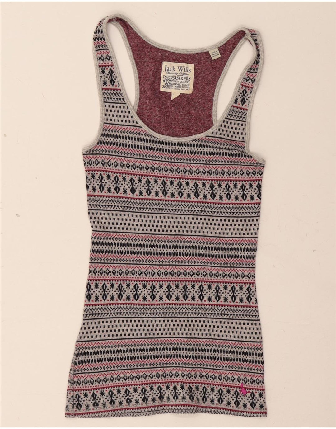 Γυναικείο γιλέκο JACK WILLS UK 8 Small Grey Fair Isle Cotton