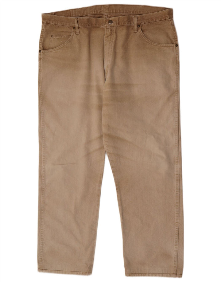 Ανδρικό τζιν ίσιο Wrangler W42 L30 Μπεζ βαμβακερό