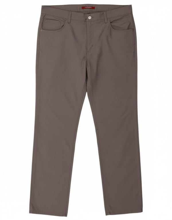 CARRERA Mens 700 Slim Casual Trousers W40 L35 Grey Cotton