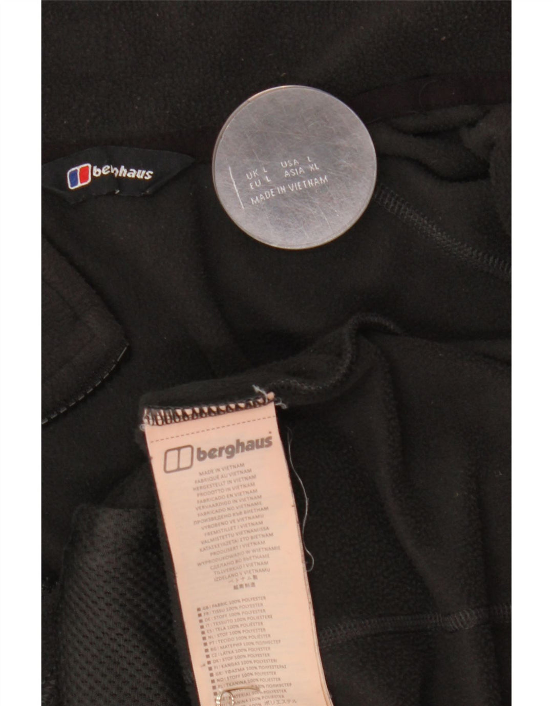 Berghaus Ανδρικό Fleece Jacket UK 40 Large Black Polyester