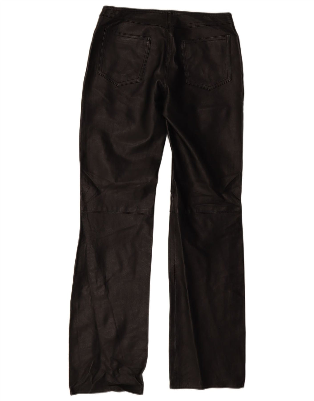 XETRA Γυναικείο Bootcut Δερμάτινο Παντελόνι IT 42 Medium W28 L32 Μαύρο