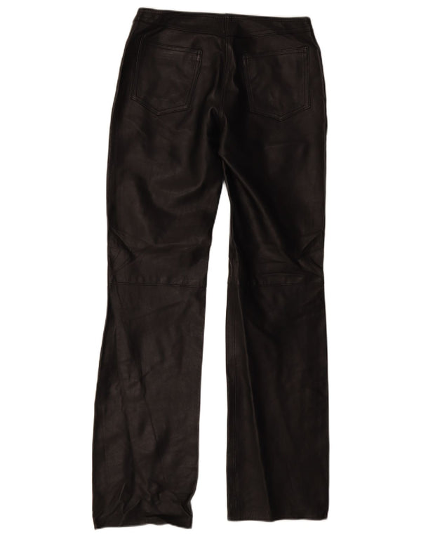 XETRA Γυναικείο Bootcut Δερμάτινο Παντελόνι IT 42 Medium W28 L32 Μαύρο