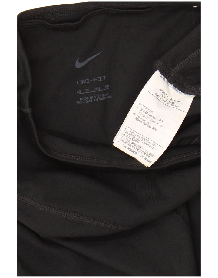 Γυναικεία γραφικά κολάν NIKE UK 4 XS Μαύρο Πολυεστέρας