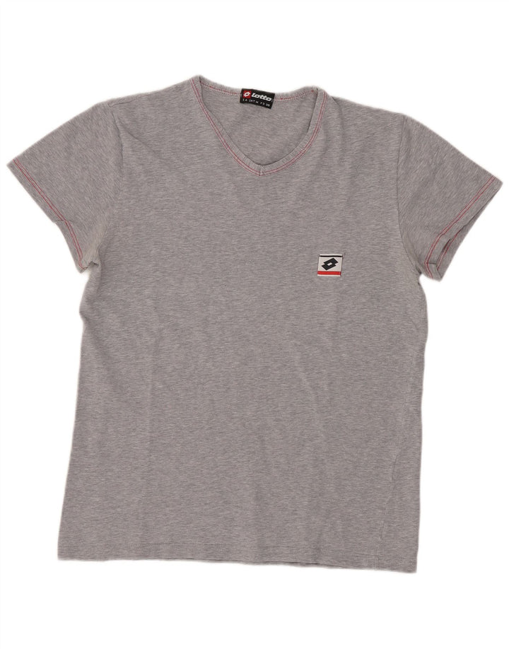 Lotto Γυναικείο T-Shirt Top UK 12 μεσαίου γκρι βαμβακερό