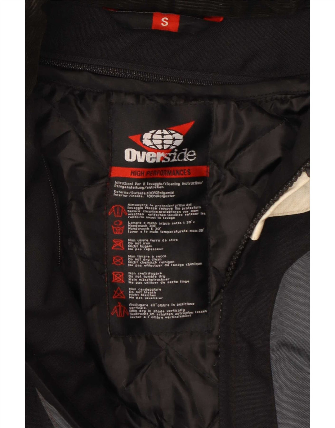 Vintage Ανδρικό Σακάκι Racer UK 36 Small Black Colourblock Polyamide
