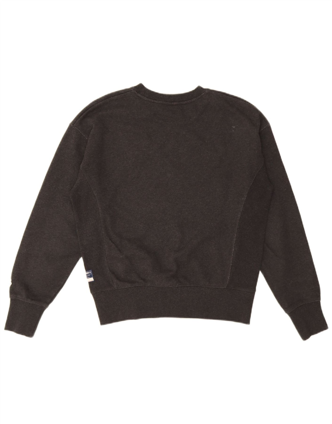 Superdry Γυναικείο Φούτερ μεγάλου μεγέθους Jumper UK 10 Small μαύρο βαμβακερό