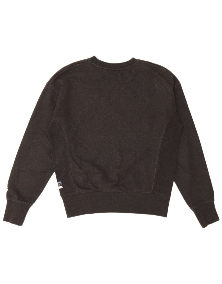 Superdry Γυναικείο Φούτερ μεγάλου μεγέθους Jumper UK 10 Small μαύρο βαμβακερό