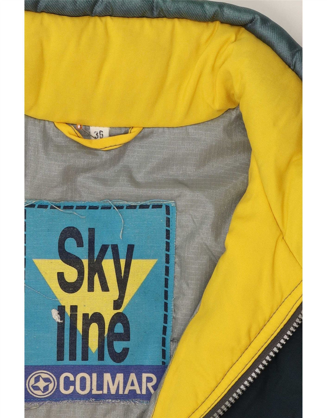 Colmar Ανδρικό γραφικό μπουφάν σκι IT 36 Small Yellow Colourblock Polyamide