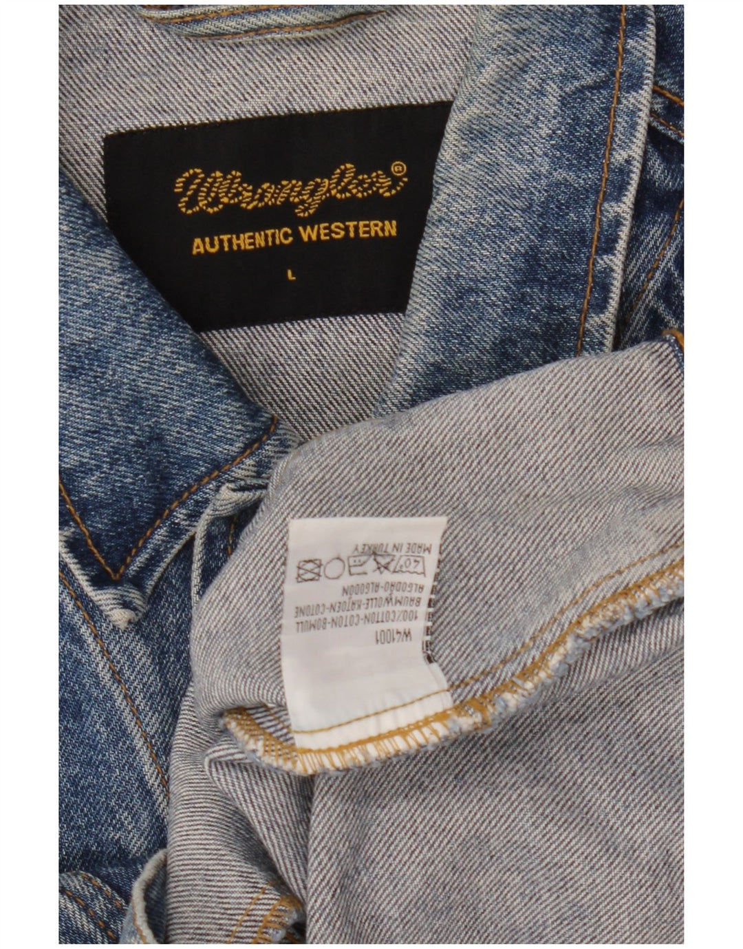 Ανδρικό τζιν μπουφάν Wrangler UK 40 μεγάλο μπλε βαμβακερό