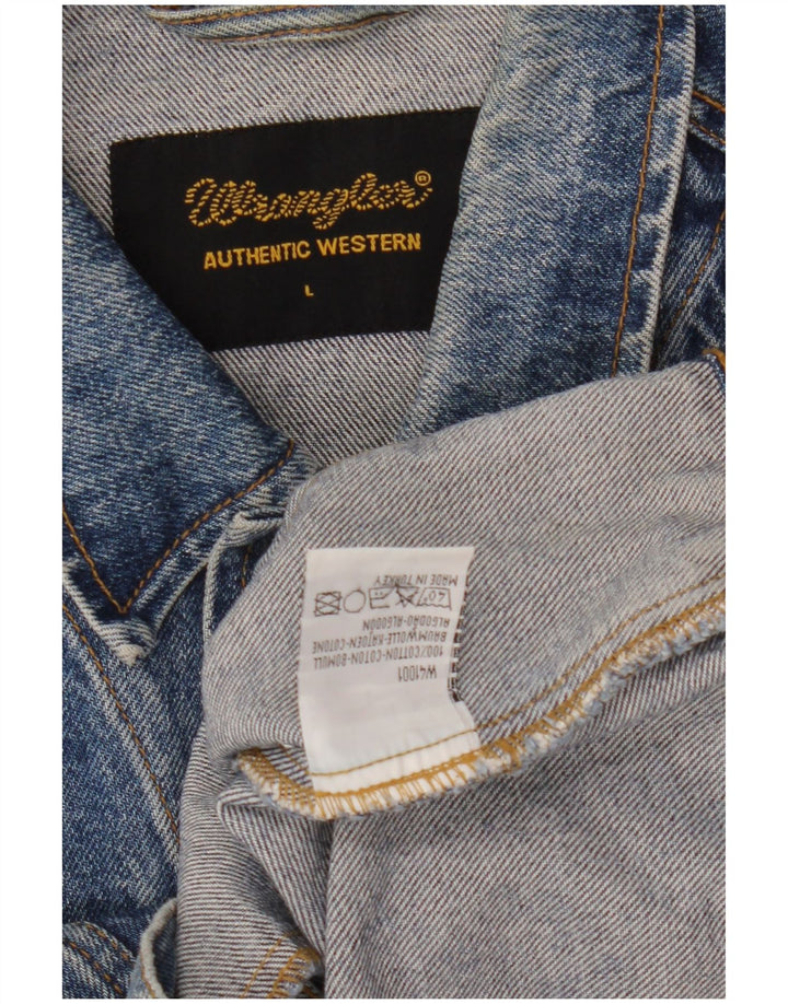 Ανδρικό τζιν μπουφάν Wrangler UK 40 μεγάλο μπλε βαμβακερό