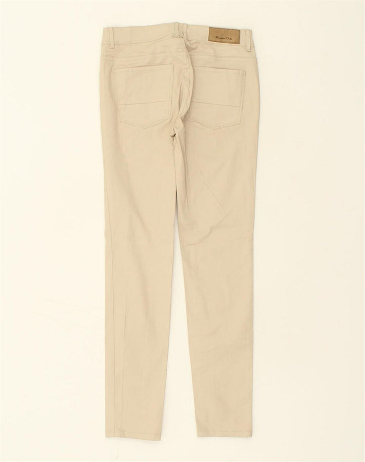 MASSIMO DUTTI Womens Slim Casual Trousers W28 L29 Beige Cotton | Vintage Massimo Dutti | Thrift | Second-Hand Massimo Dutti | Used Clothing | Messina Hembry 