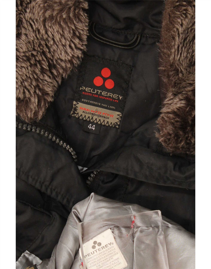 PEUTEREY Γυναικείο μπουφάν με επένδυση IT 44 Medium Black Polyamide
