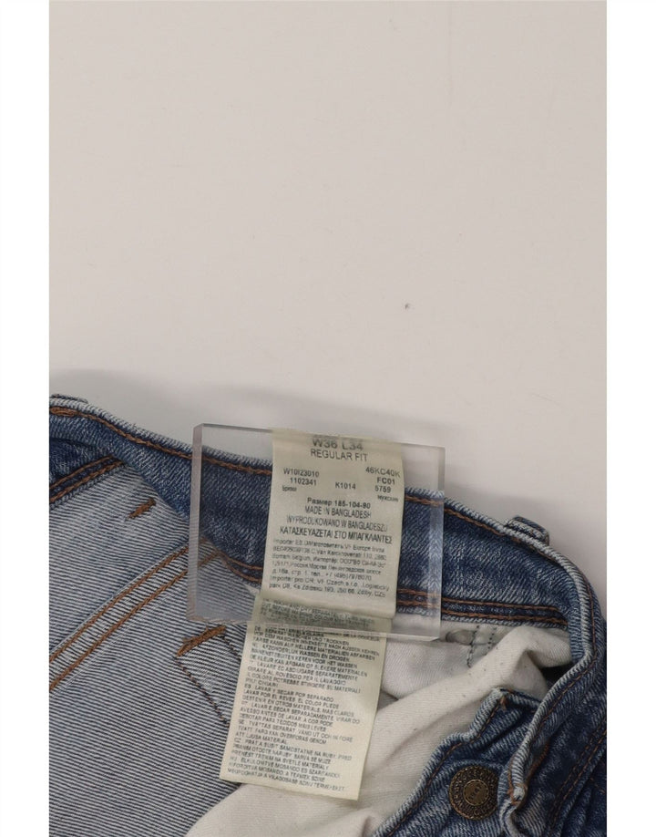 Ανδρικό τζιν WRANGLER ίσιο W36 L34 Μπλε βαμβακερό