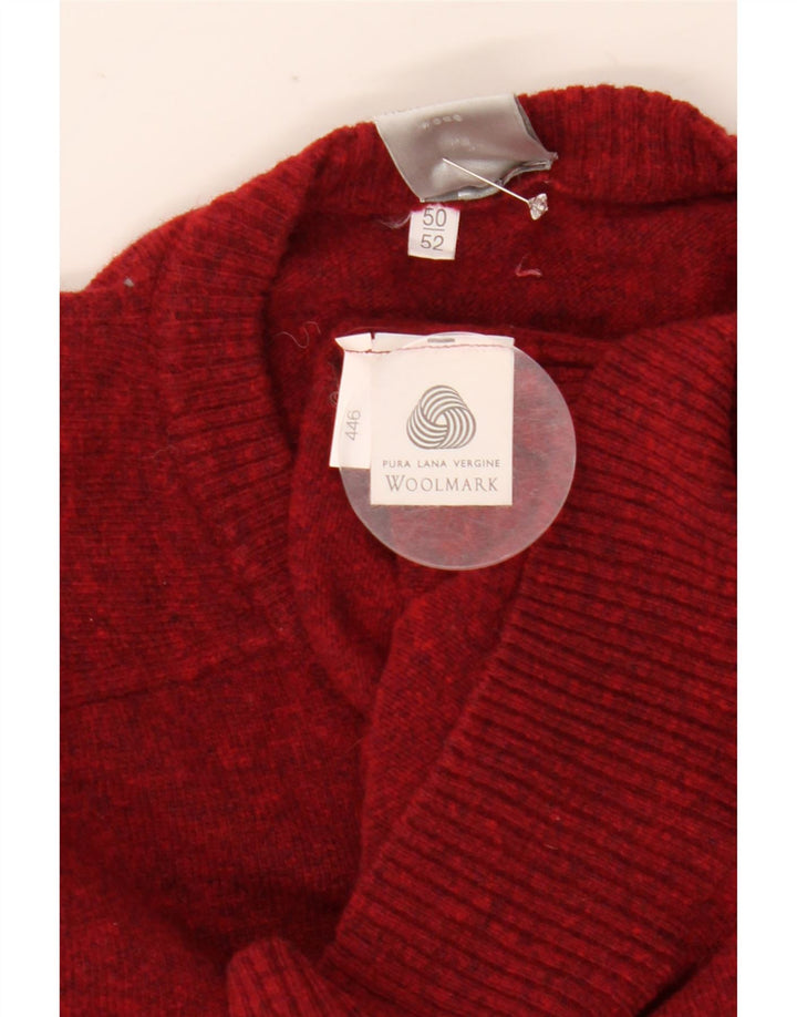 Vintage ανδρικό πουλόβερ με λαιμόκοψη IT 50/52 Medium Maroon Flecked