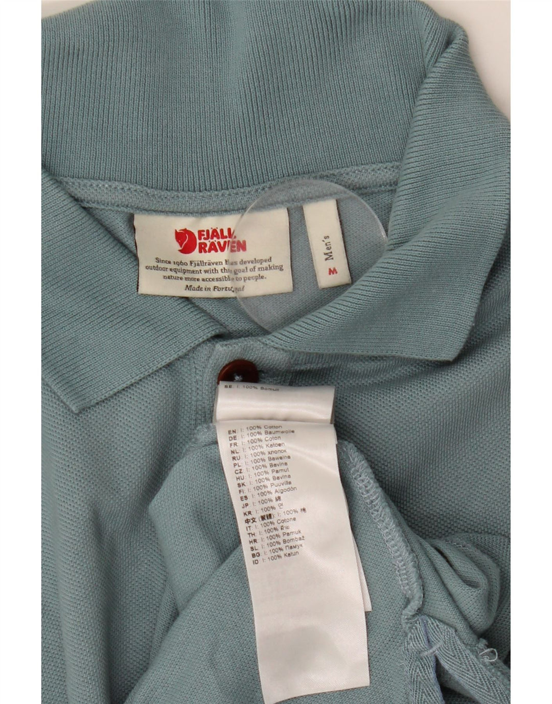 Ανδρικό πουκάμισο πόλο Fjall Raven από μεσαίο μπλε βαμβακερό