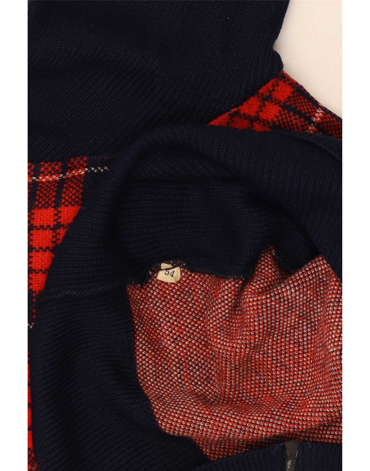 Ανδρικό πουλόβερ vintage ζακέτα IT 54 XL Navy Blue Check