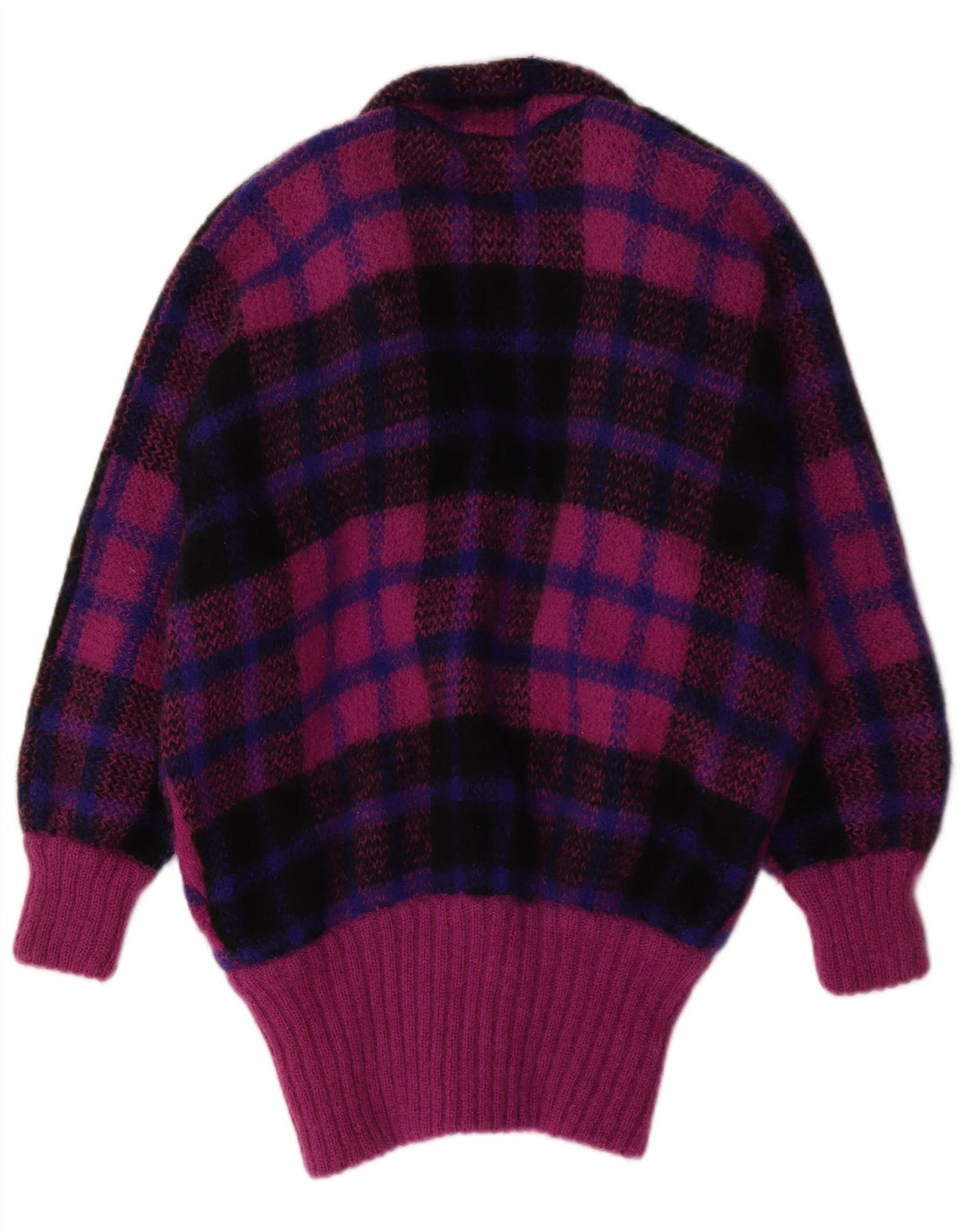 I.B Diffusion Γυναικείο πουλόβερ Longline Cardigan UK 10 Small Purple Check