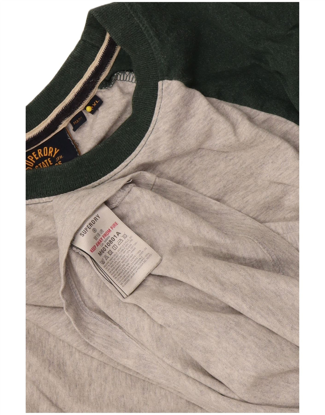 Superdry Ανδρικό μακρυμάνικο μπλουζάκι 2XL γκρι βαμβακερό