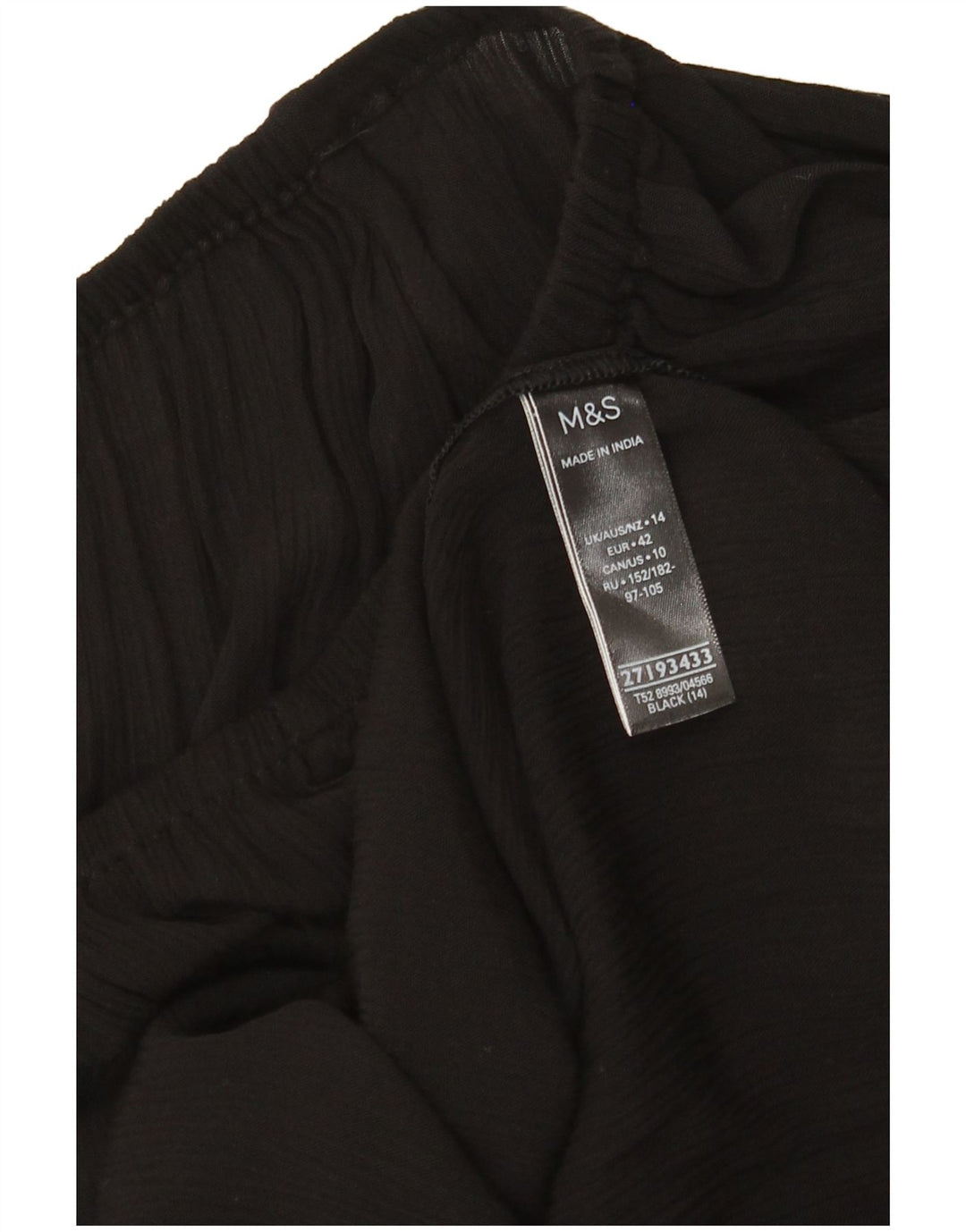 Marks & Spencer Γυναικείο Φόρεμα Shift UK 14 Μεγάλη μαύρη βισκόζη
