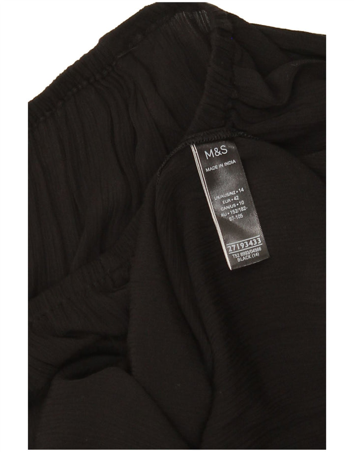Marks & Spencer Γυναικείο Φόρεμα Shift UK 14 Μεγάλη μαύρη βισκόζη