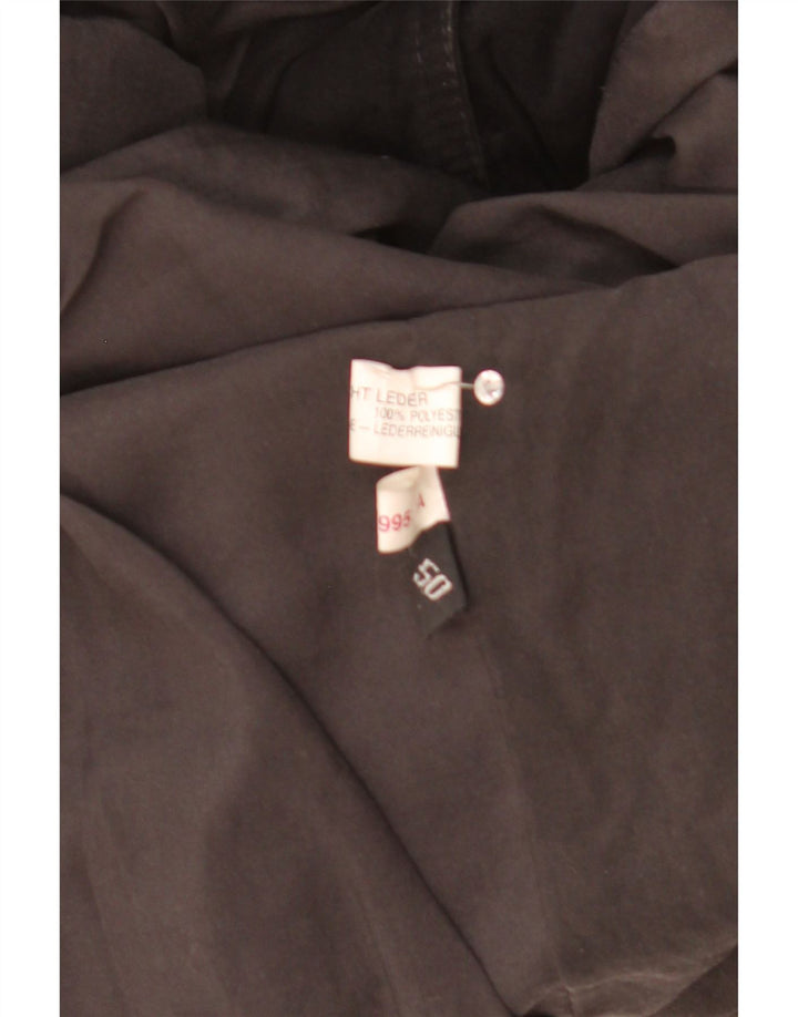 Vintage Ανδρικό Suede Bomber Jacket IT 50 Large Μαύρο