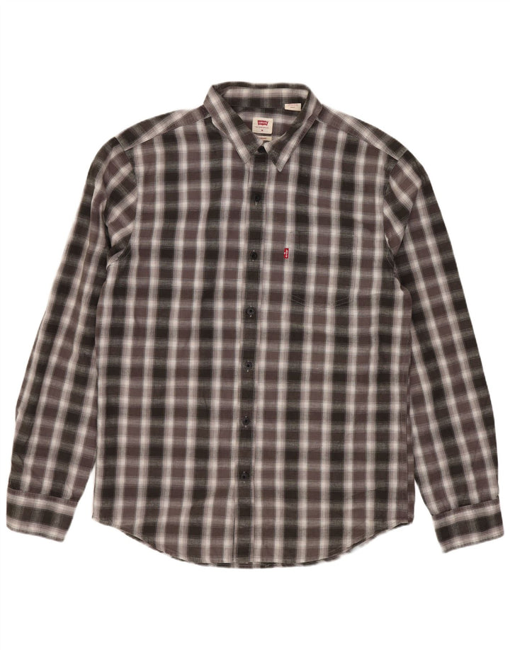 Ανδρικό πουκάμισο Levi's Standard Fit, μεσαίο γκρι βαμβακερό