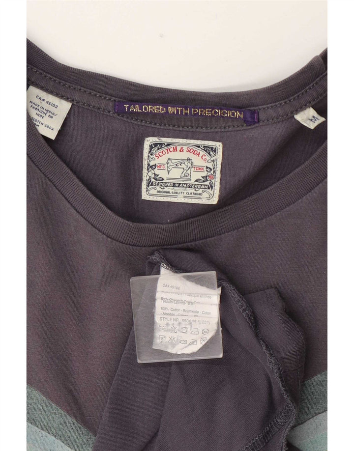 Ανδρικό γραφικό T-Shirt Scotch & Soda Τοπ μεσαίου μπλε βαμβακερό