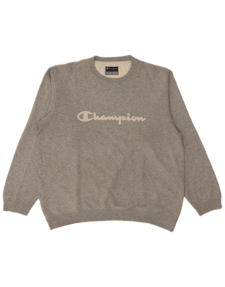 CHAMPION Ανδρικό γραφικό φούτερ Jumper Μεσαίο γκρι βαμβακερό