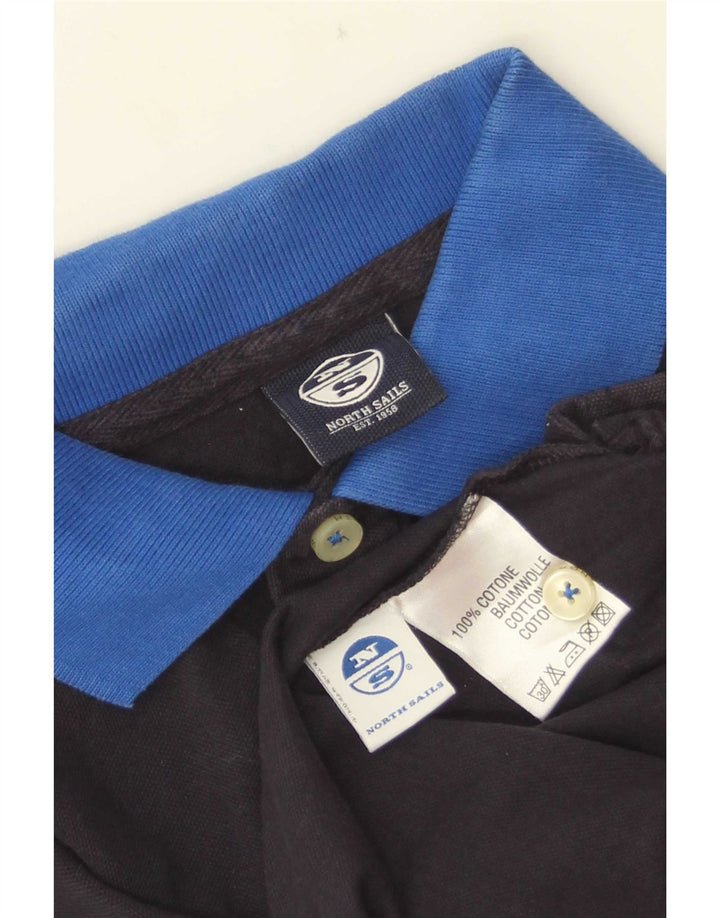 Ανδρικό πουκάμισο πόλο North Sails Μικρό μπλε Navy Colorblock Βαμβακερό