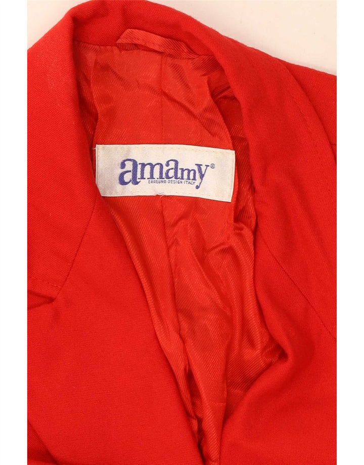 Vintage γυναικείο σακάκι με 4 κουμπιά UK 14 Medium Red