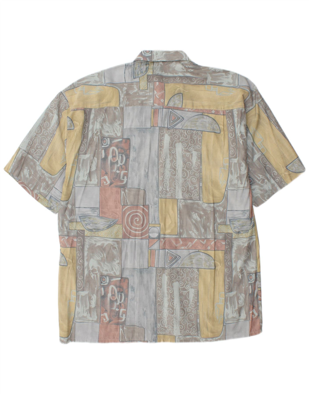 C.C.CONCORD Ανδρικό κοντομάνικο πουκάμισο μεγάλο πολύχρωμο γεωμετρικό