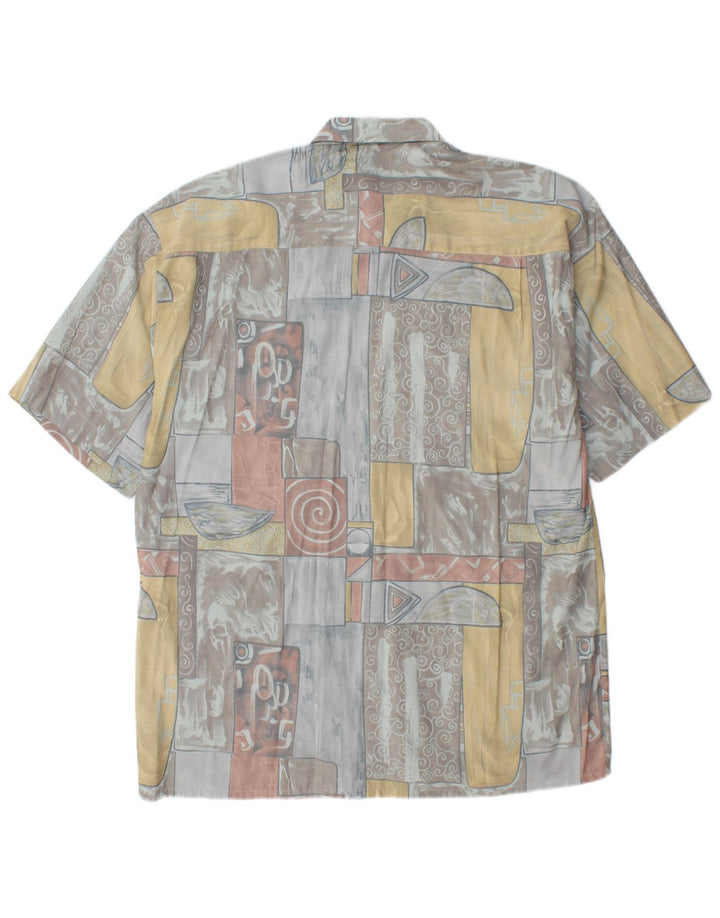 C.C.CONCORD Ανδρικό κοντομάνικο πουκάμισο μεγάλο πολύχρωμο γεωμετρικό