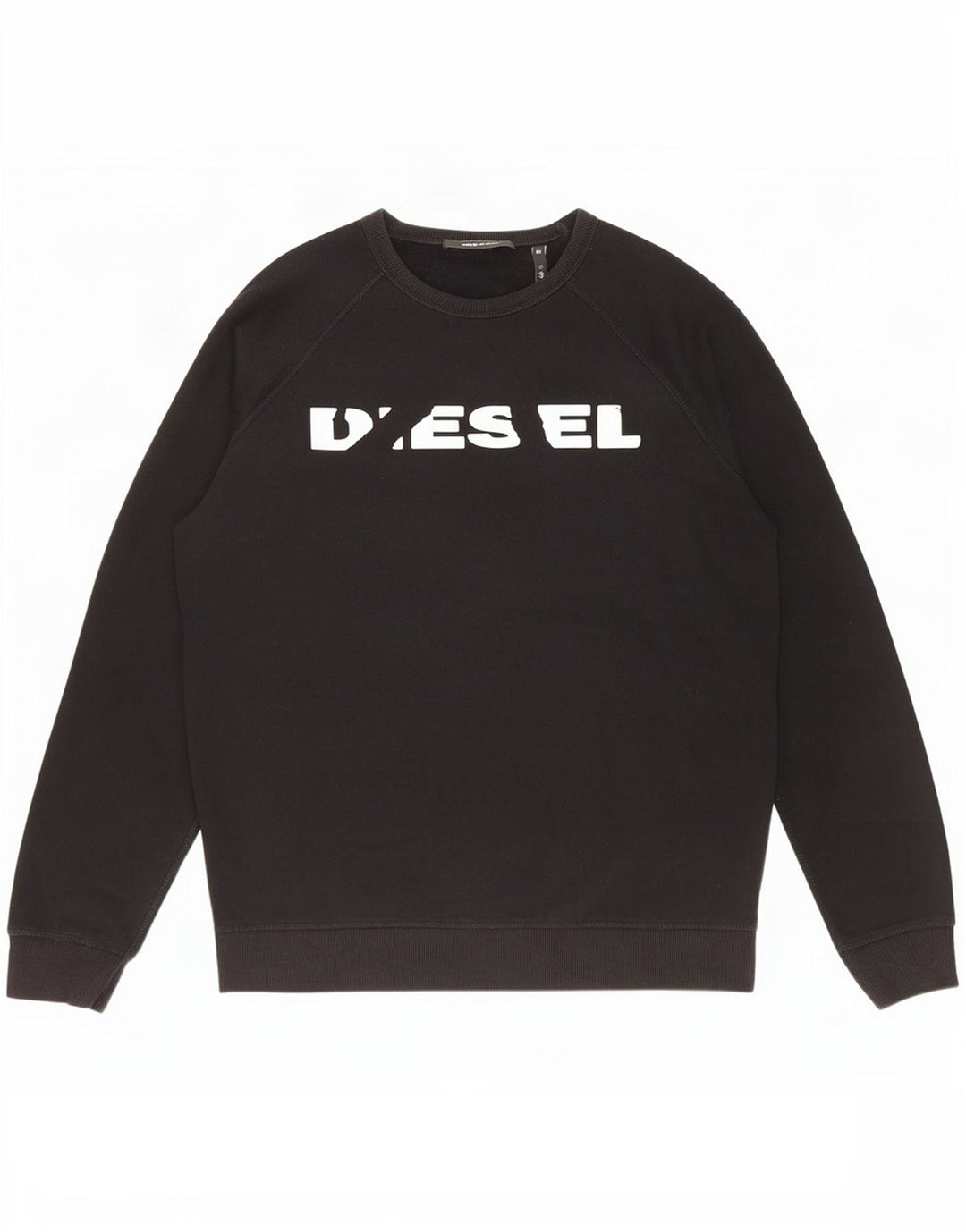 Diesel Ανδρικό γραφικό φούτερ Jumper μεγάλο μαύρο βαμβακερό