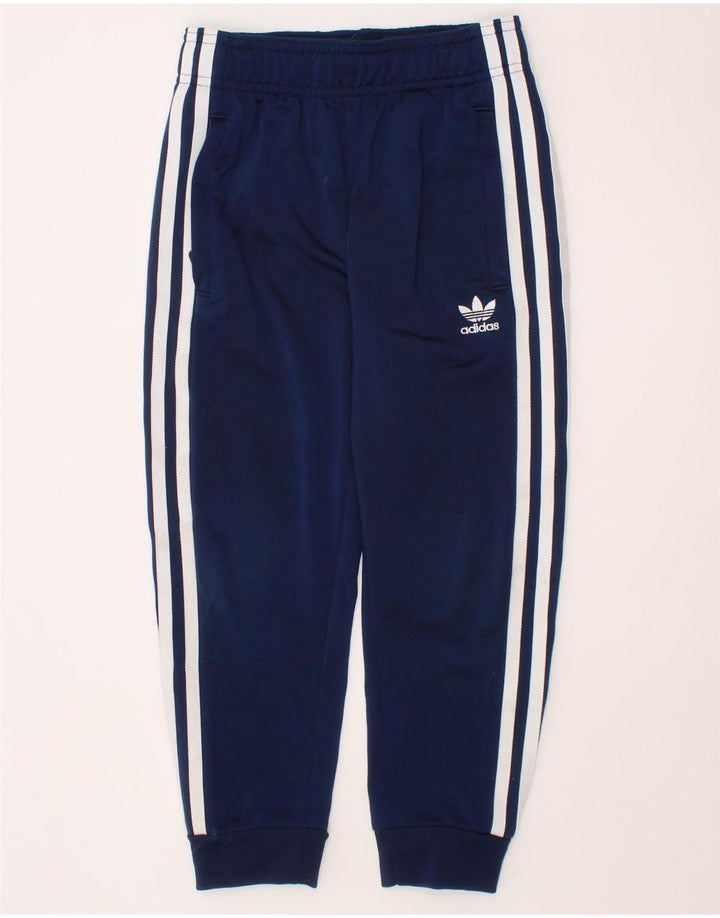 ADIDAS Boys Aeroready Tracksuit Trousers Joggers 5-6 Years Navy Blue
