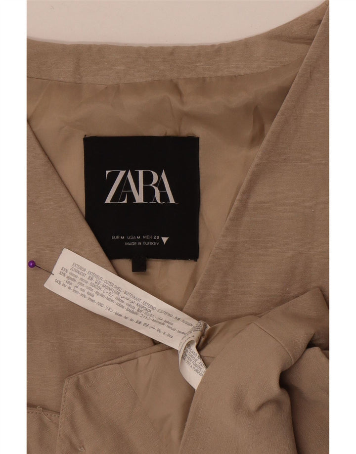 Zara Γυναικείο Γιλέκο UK 12 μεσαία μπεζ βισκόζη