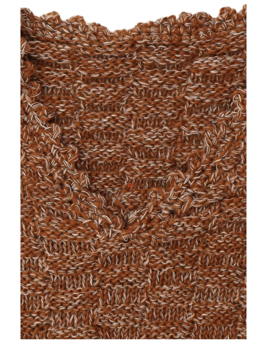 VINTAGE Γυναικείο πουλόβερ με λαιμόκοψη με V λαιμόκοψη UK 16 Μεγάλο καφέ φλύκταινα