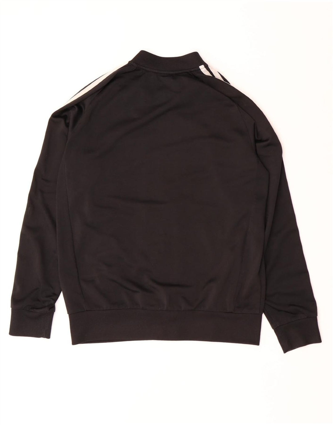 ADIDAS Boys Tracksuit Top Jacket 13-14 Years Black Polyester