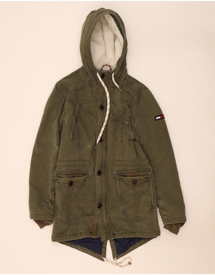 Tommy Hilfiger Ανδρικό μπουφάν Parka με κουκούλα UK 36 Small Khaki