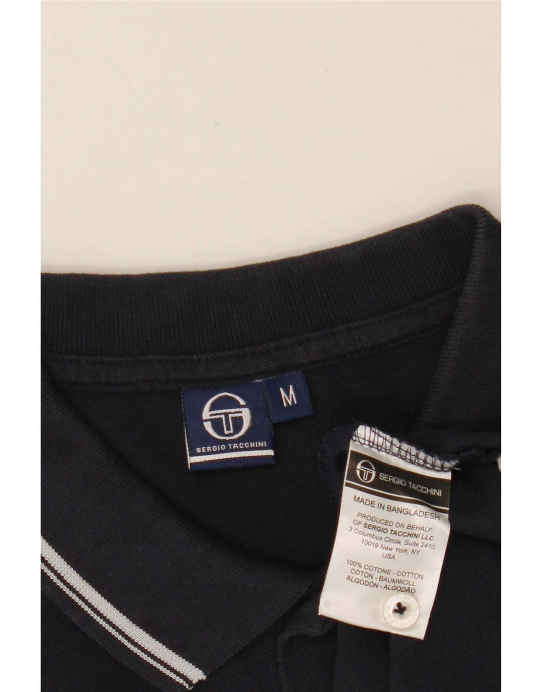 Sergio Tacchini Ανδρικό πουκάμισο Polo, Βαμβακερό μεσαίο ναυτικό