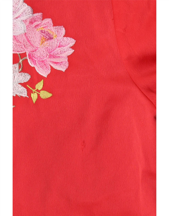 Ted Baker Γυναικείο Bomber Jacket UK 12 Medium Red Floral Polyester